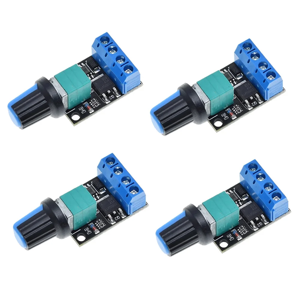 4 Pack DC For Motor Speed Controllers for PWM Voltage Regulation Compatible with 5V 16V For Motors and Fans 10A Current