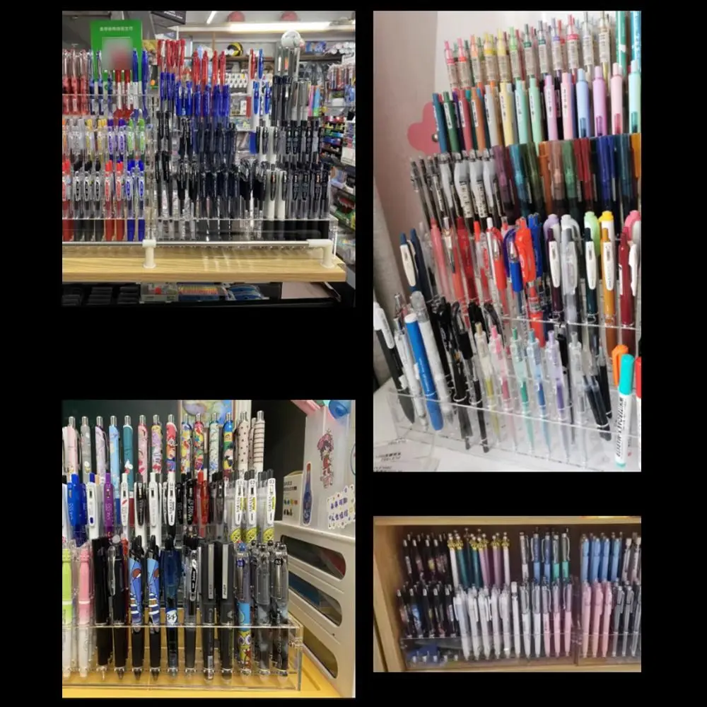 

1/2/3/4 Layer Mark Pen Holder Acrylic Ladder Type Stationery Display Shelf Multifunction Durable Pencil Organizer Student