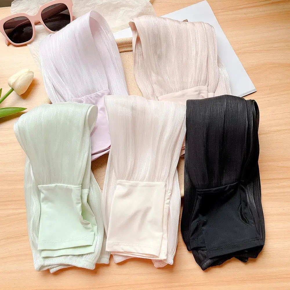 Elegant Summer Lace Sleeve Sun-protective Arm Cover Ice Silk Chiffon Edge Sunshade Sleeve for Women Driving Car