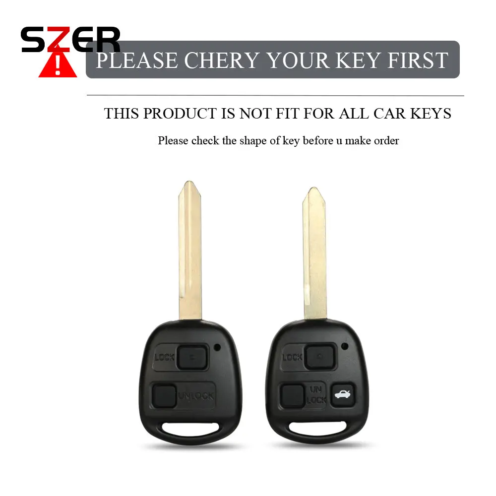 2/3 Buttons TPU Car Key Case Cover Fob For Toyota FJ Cruiser Land 2008-2014 Yaris Echo For Lexus ES GS LS IS RX SC LX RX400h