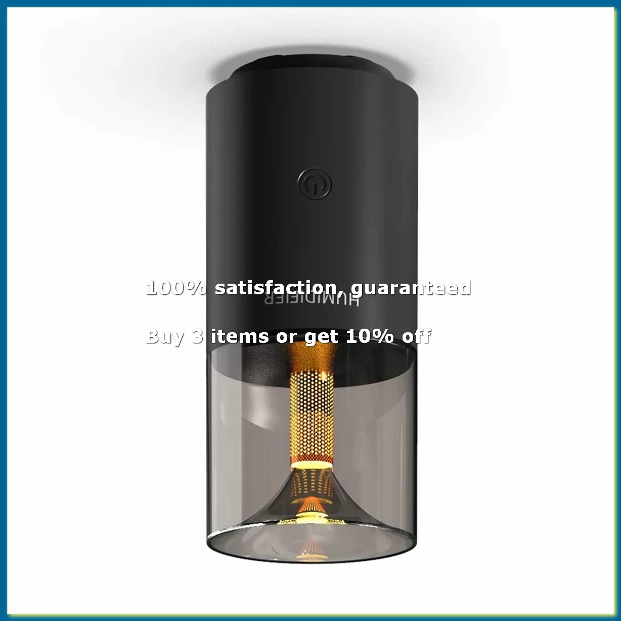 ●Candlelight Aroma Diffuser USB Electric Ultrasonic Mist Maker Air Humidifier for Car Fragrance Essential Diffuser Black-A57M