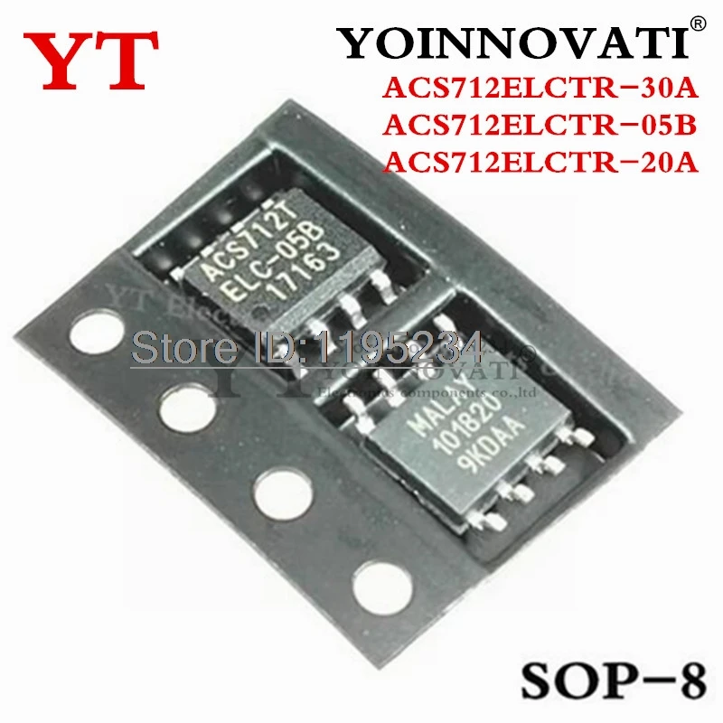 10pcs ACS712ELCTR-20A SOP-8 ACS712-20A ACS712T ACS712TELC-20A ACS712 ACS712ELCTR-05B ACS712ELCTR-30A ACS712ELC-30A IC