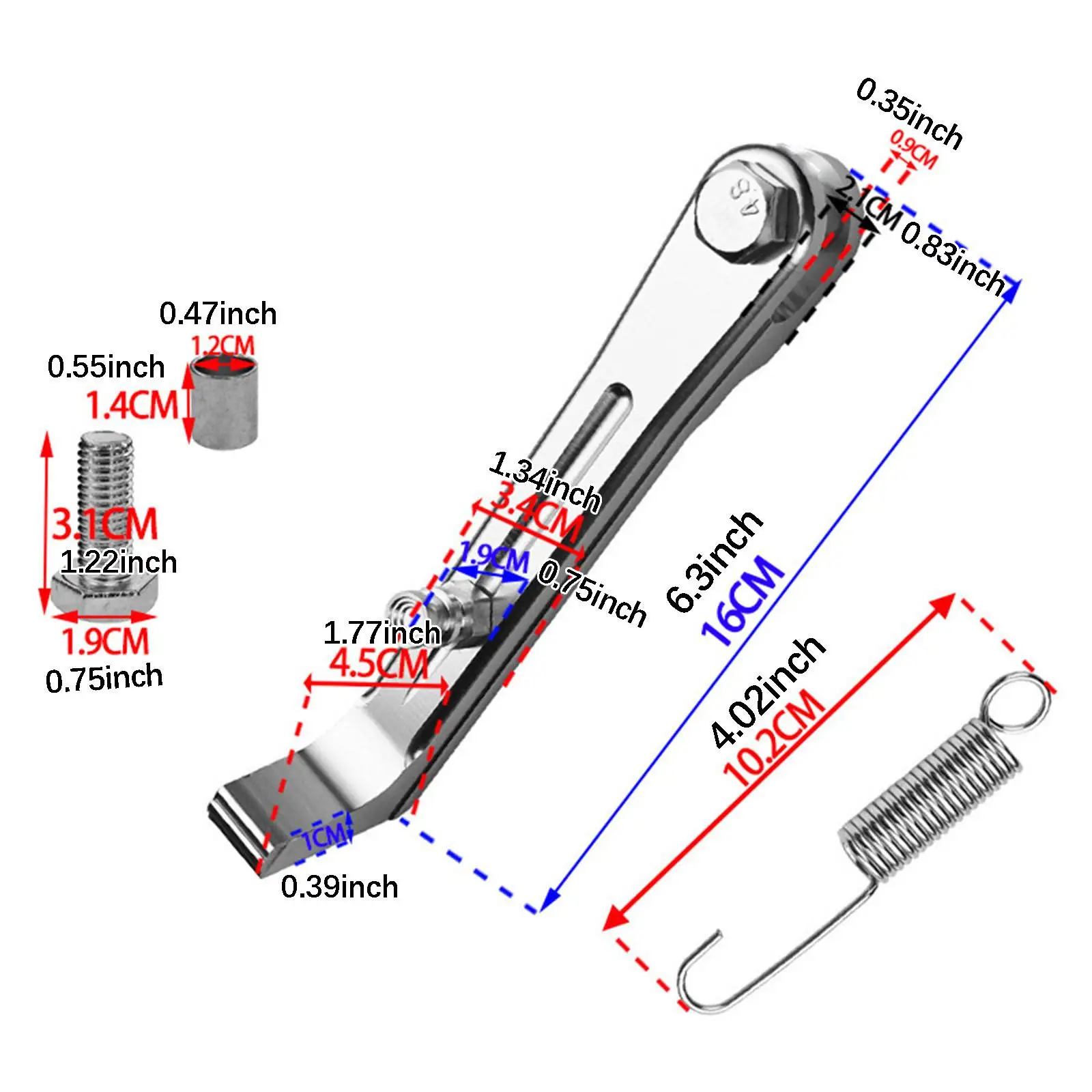 مسند جانبي للدراجة النارية عالي الأداء مع حامل جانبي للدراجات النارية الربيعية #6