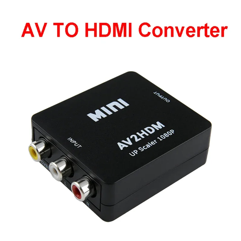 1PCS AV2HDMI RCA AV To HDMI-compatible Composite Adapter Converter 1080P Audio Video Cable CVBS AV Adapter with USB Cable