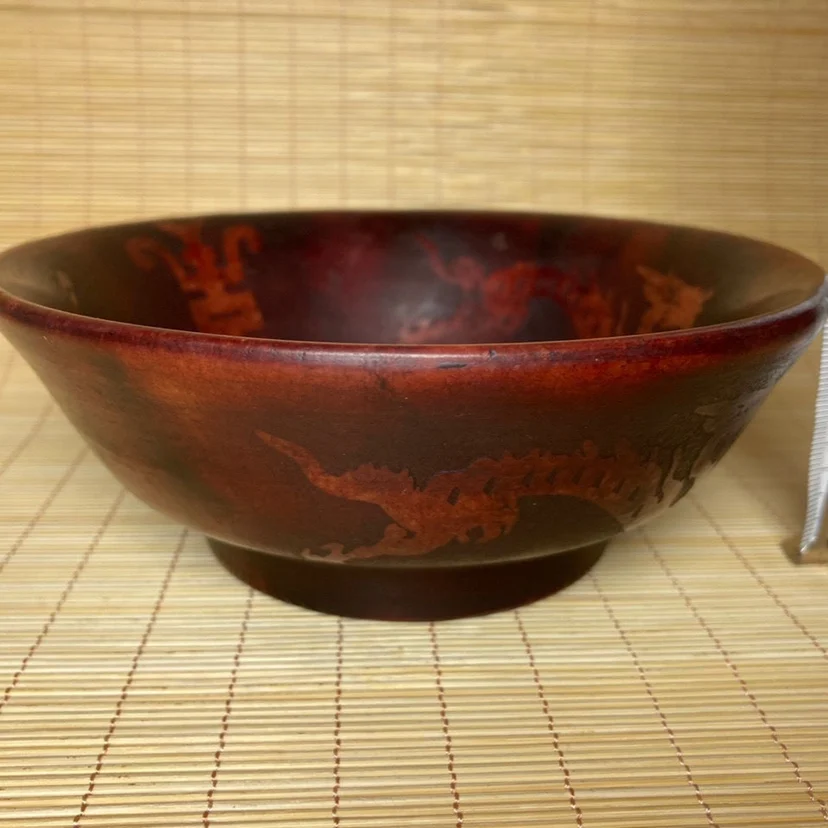 

Qianlong Year System Ming and Qing Dong Gaoyu stone Xiuyu Old Objects Longfeng Jade Bowl Sculpture