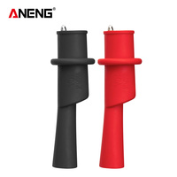 ANENG 1 Pair Best Promotion Alligator Clips 10A Red + Black 10mm Crocodile Car Caravan Van Battery Test Lead Clips Electric Tool