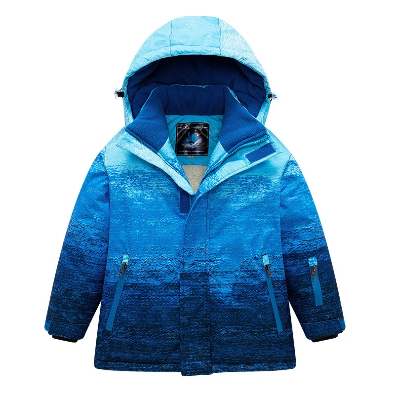 الأطفال هوديي بدلة تزلج الشتاء الدفء الثلوج معاطف يندبروف مقاوم للماء الدافئة في الهواء الطلق الفتيات الفتيان على الجليد سترات التزلج للأطفال #6