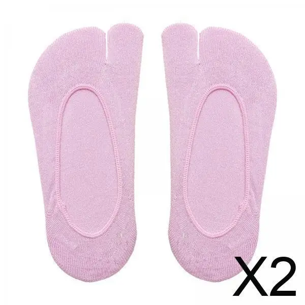 جوارب نسائية قطنية بتصميم مقسم لأصابع القدم ماصة للعرق ومقاومة للانزلاق لأحذية القوارب والأحذية الرياضية