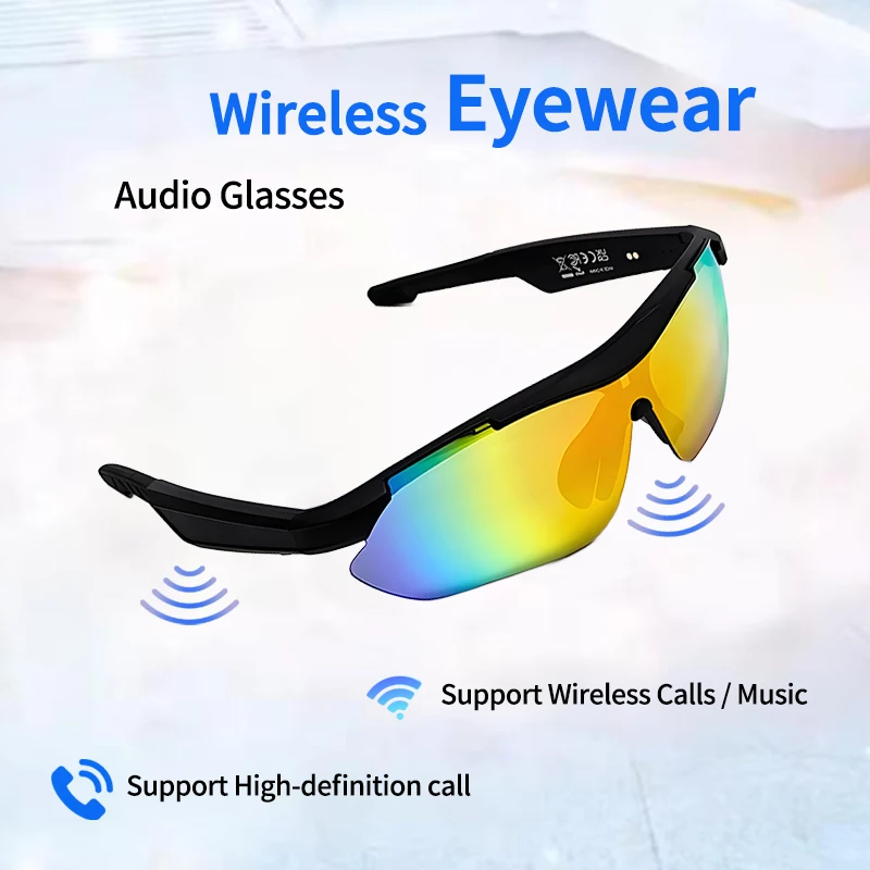 

LIGE Smart Bluetooth 5.4 Glasses Listening to Music Phone Calling Cycling Sport Headphone UV Protection Sunglasses For Men Women