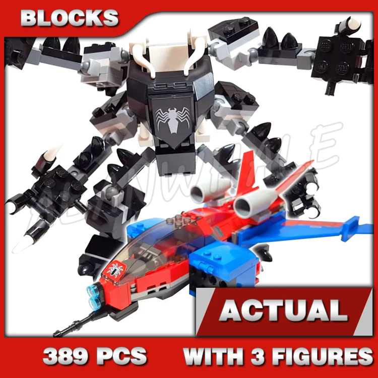 

389pcs Super Fighter Revenger Spider Jet vs. Evil Mech Mechanical Monster 11500 Building Blocks Toy Compatible With Model