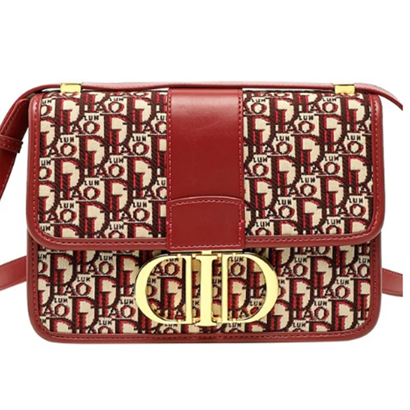 Luxury Ladies Shoulder Crossbody Bag Ladies, Most Famous Brand VIP Special Montaigne Small Square Bag Embroidery Flower