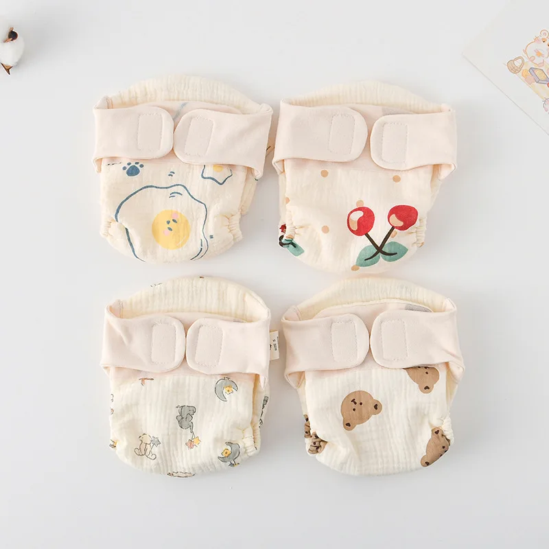 New Summer Cotton Baby Reusable Taped Diaper Cartoon Baby Training Pants infant shorts Nappies Panties changing Underwear cloth