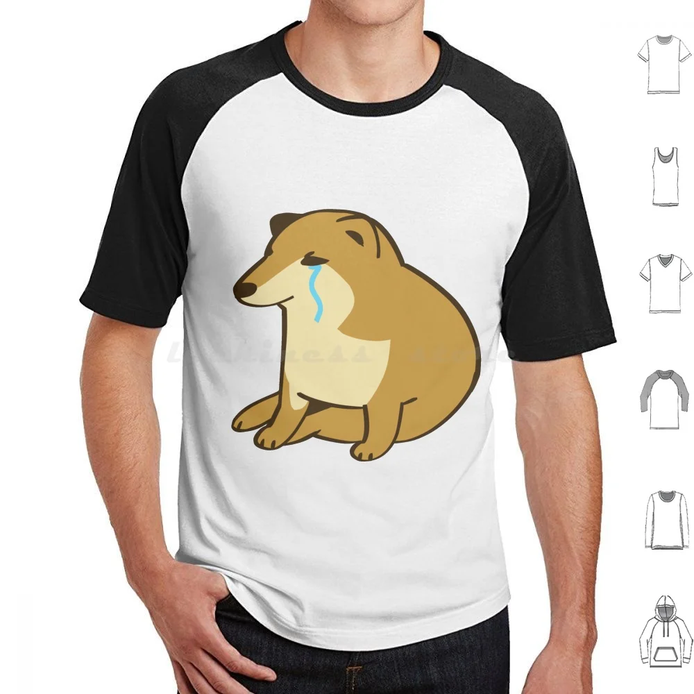 Sad Cheems T Shirt 6xl Cotton Cool Tee Cheems Doge Meme Shiba Inu Dog Funny Crying Cry