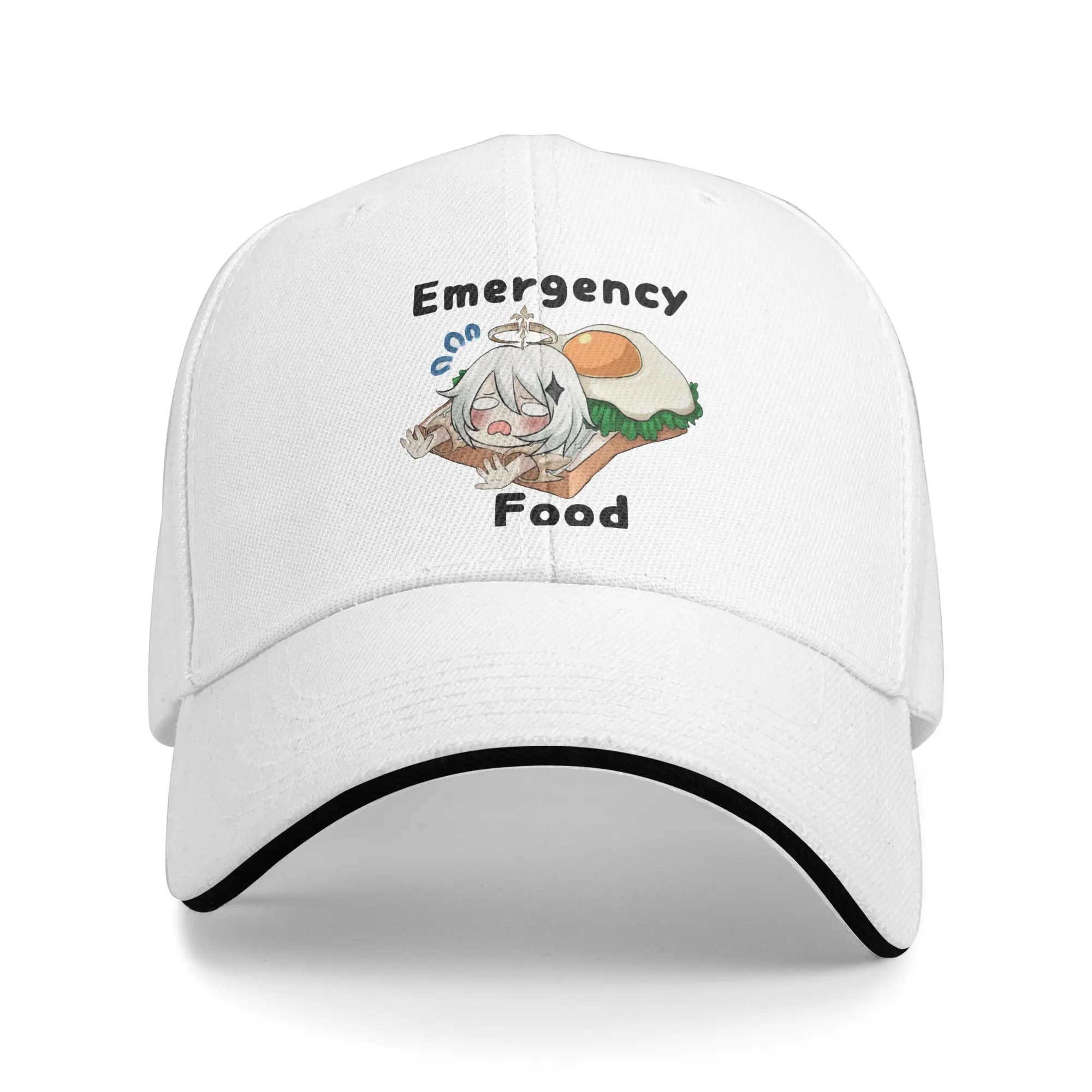 Genshin Impact  Baseball Caps Retro Paimon Emergency Food Sandwich Hat for Men Women Adjustable Caps Hat Outdoor