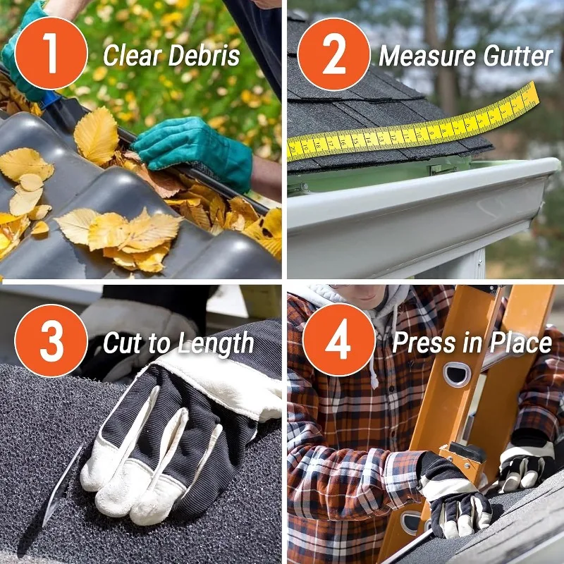 واقي مزراب Pro - حشوة مزراب إسفنجية على طراز K مقاس 6 بوصات مع حماية أوراق دائرية عامة وتركيب سهل بنفسك - GSK632-3