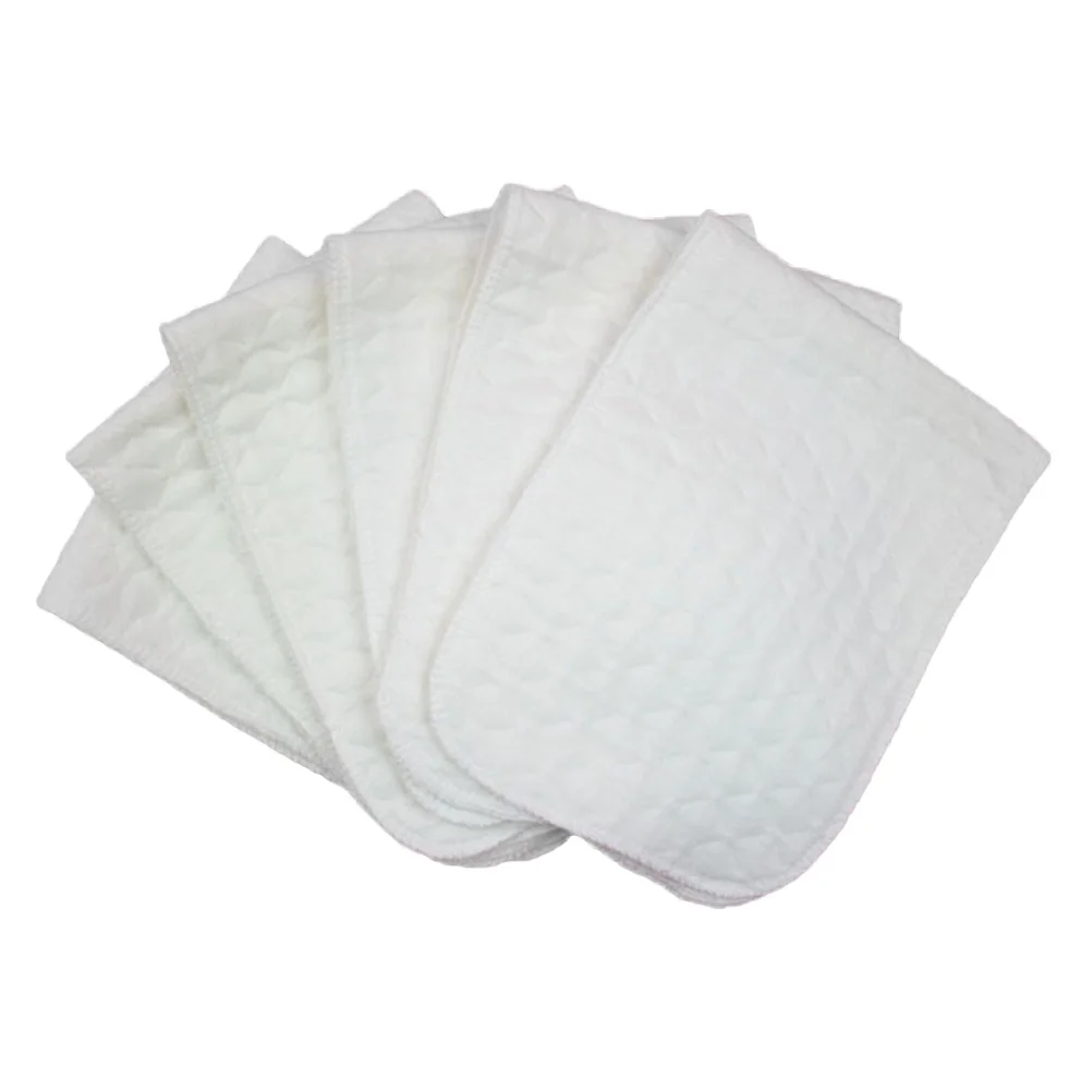 10 قطع من وسادات تغيير حفاضات الأطفال من ثلاث طبقات حفاضات قطنية قابلة للغسل ومتينة ومحمولة لحفاضات الأطفال الرضع القطنية