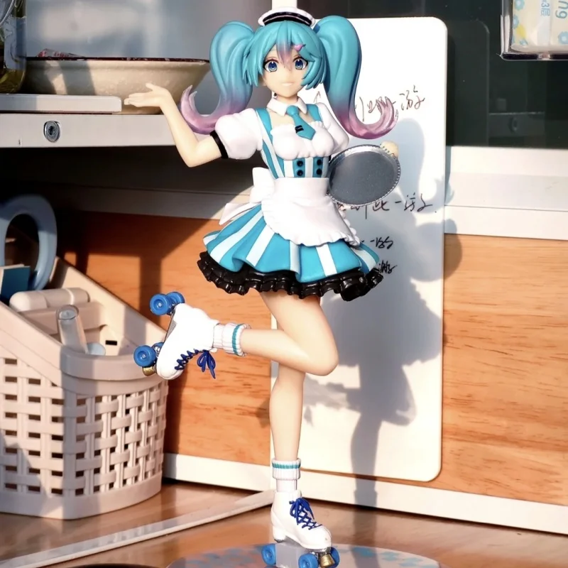 

Новый оригинальный Taito Hatsune Miku 18 см костюмы кофейня горничная ресторан аниме фигурка модель игрушки подарок на день рождения