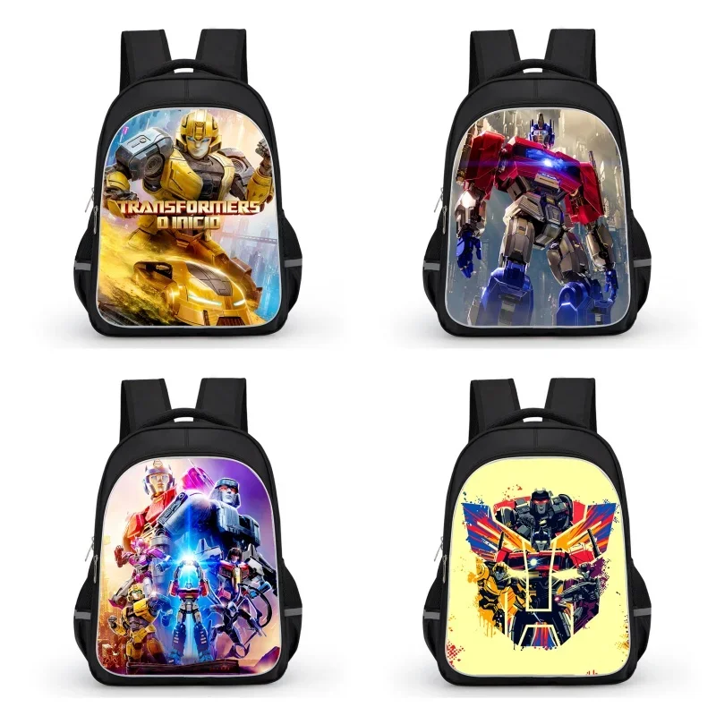 Transformers School Backpack with Double Zipper Pocket,Cartoon School Bags for Boys Girls,Durable 16-in Child Backpack for Pupil