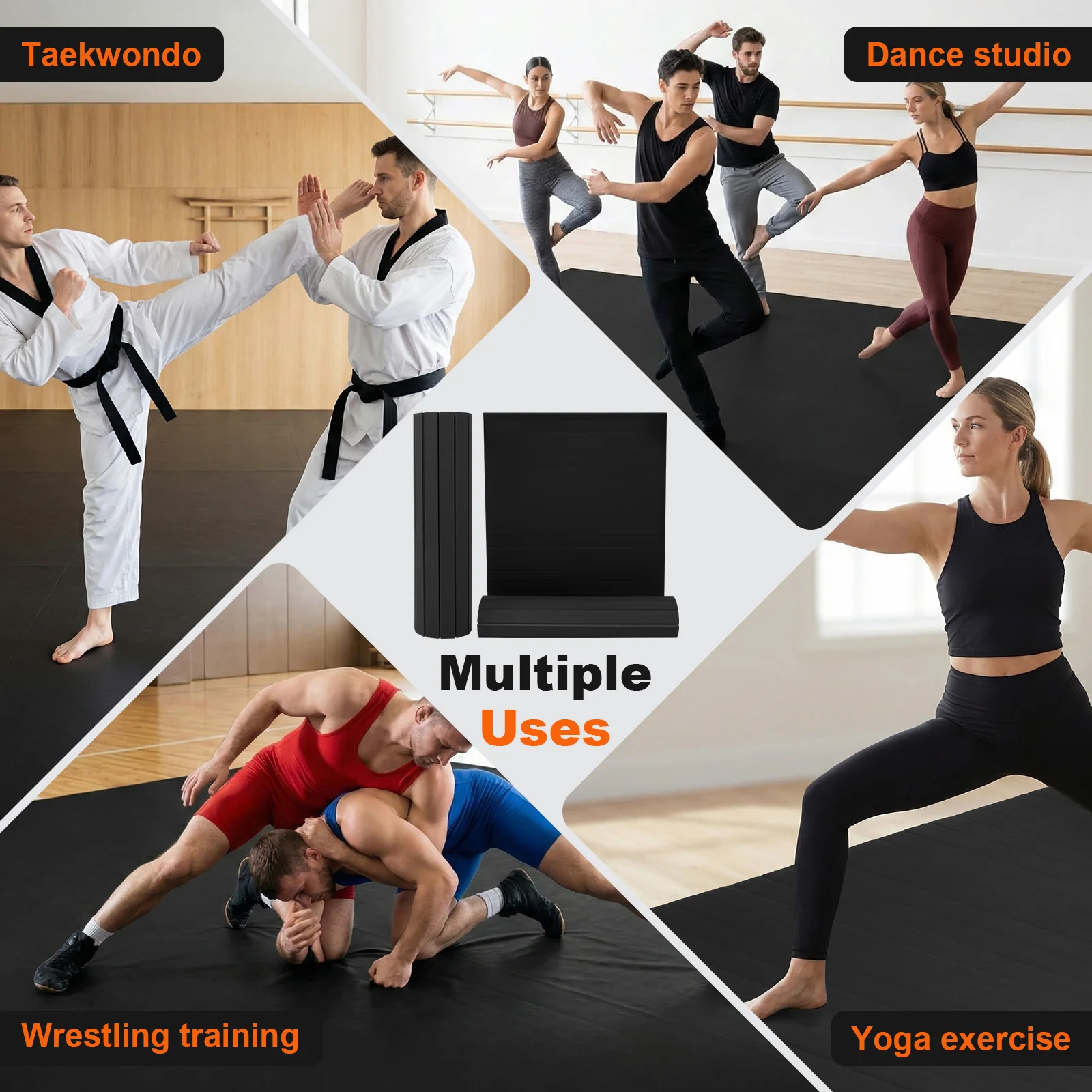 

Thick Workout Mats 118.11x59.06x1.18inch Flexi Roll Design Judo Mat with Non-Slip Surface for MMA Grappling Martial Arts Boxing
