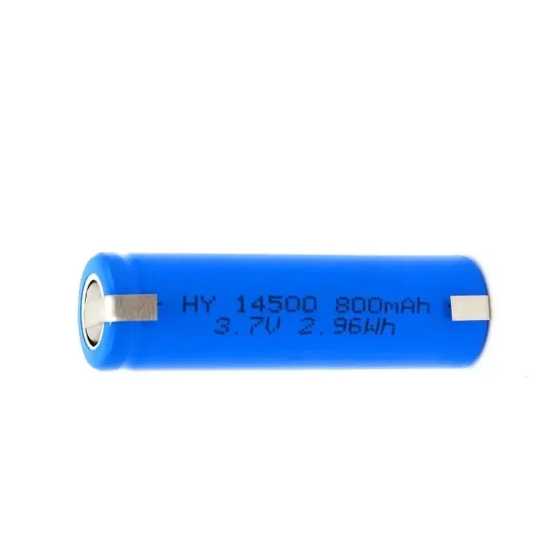 New 3.7V 800mAh 14500 Lithium Ion Battery Rechargeable Battery + Nickel Sheet for JJRC C2 D828 RC Stunt Dump Car Toys Flashlight