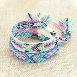 Bohemia Friendship Tassel Bracelet for Women Fashion Braided Embroidered Rope Weaveing Summer Beach Boho Girl Bracelets