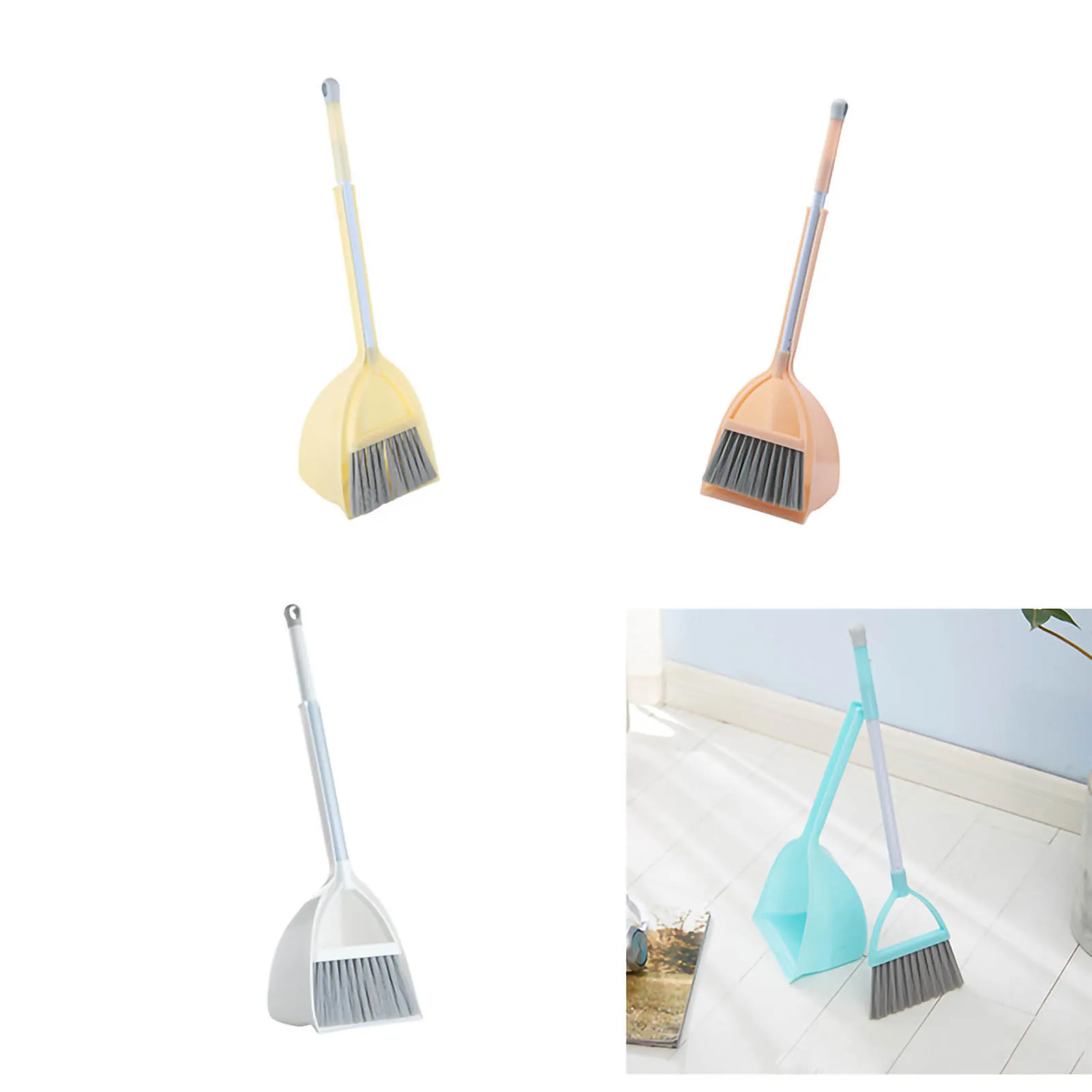 Kids Dustpan Set Soft  Plastic Small Broom Dustpan For Baby Kids Toys Kindergarten Plastic Kids Dustpan Set Broom Dustpan