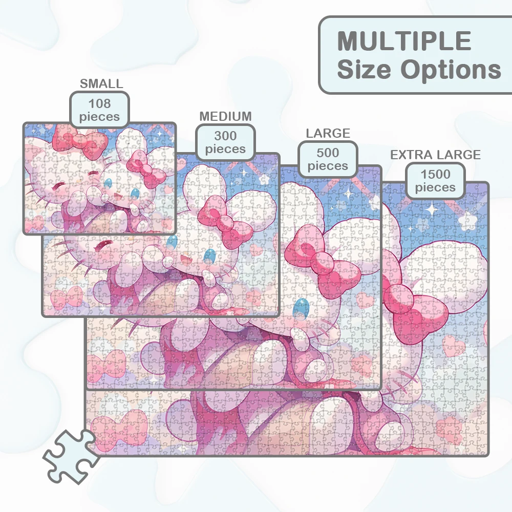 Puzzle Hello Kitty Cinnamoroll dla dorosłych Sanrio Cartoon Drewniane puzzle Śliczne zdjęcia Klasyczne postacie Rodzinna gra logiczna DIY