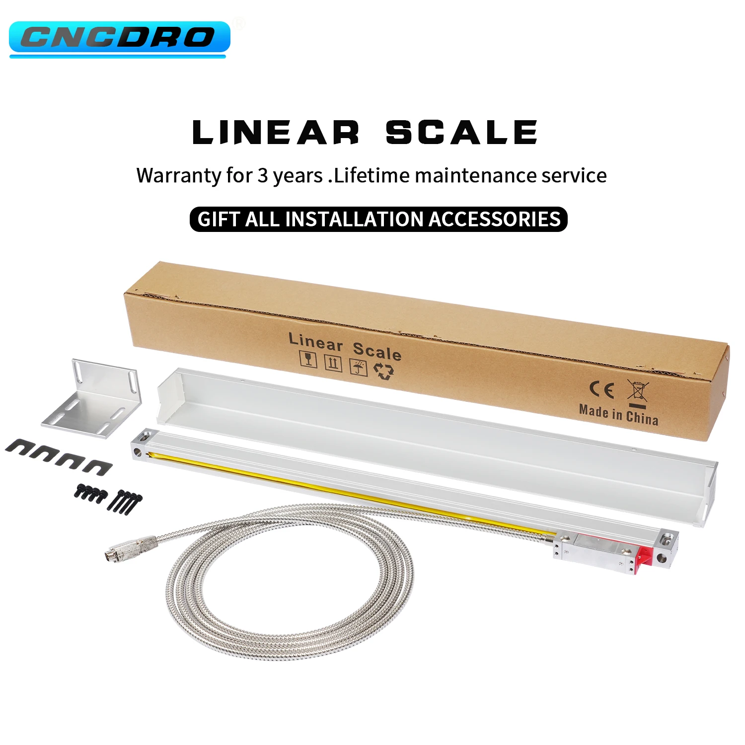 KA Series Linear Optical Scale 50-1000mm Range 0.5um 1um 5um Resolution CNC Lathe Mill High Precision Measurement Sensor Tool