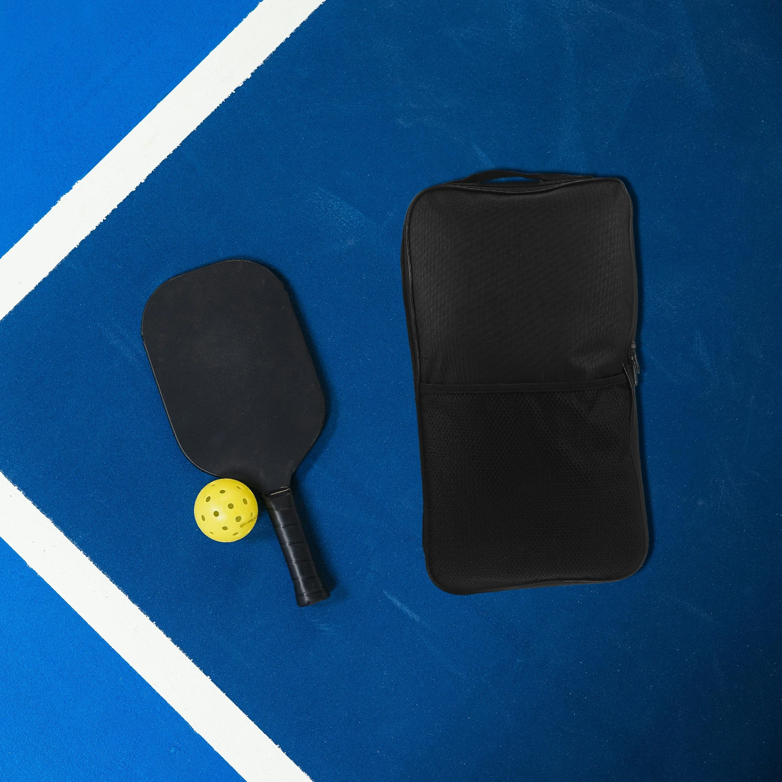 حقيبة مجداف Pickleball ذات سعة كبيرة وأكمام مقاومة للماء لمضربين و4 كرات مقاومة للصدمات ومقاومة للاهتراء في الهواء الطلق
