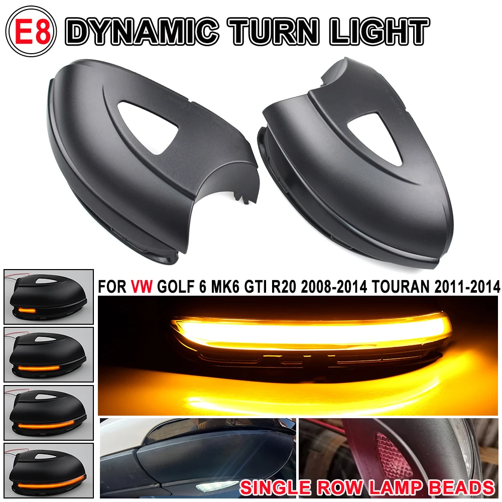 2 stücke Für Volkswagen VW Golf 6 MK6 GTI R32 08-14 2 Stücke Auto Dynamische LED Blinker Licht Rückspiegel Blinker Anzeige
