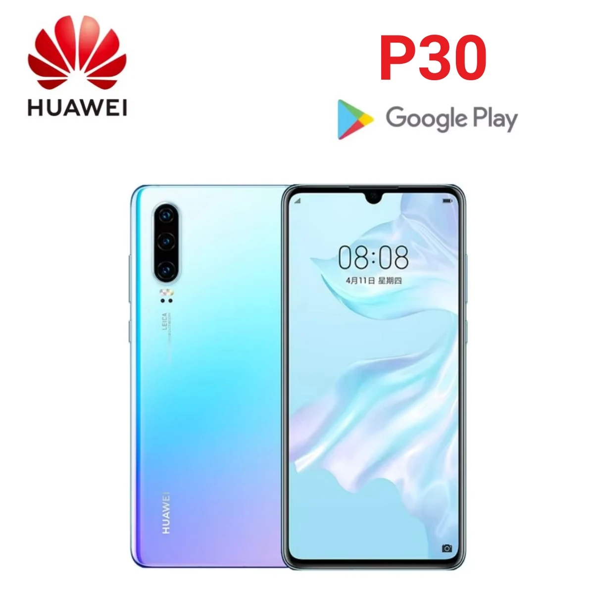 Global,HUAWEI-P30,Smartphone Android,6.1 inch,8GB RAM 256GB ROM,4G Mobile phones,40MP,Google Play Store,Dual SIM,Cellphones