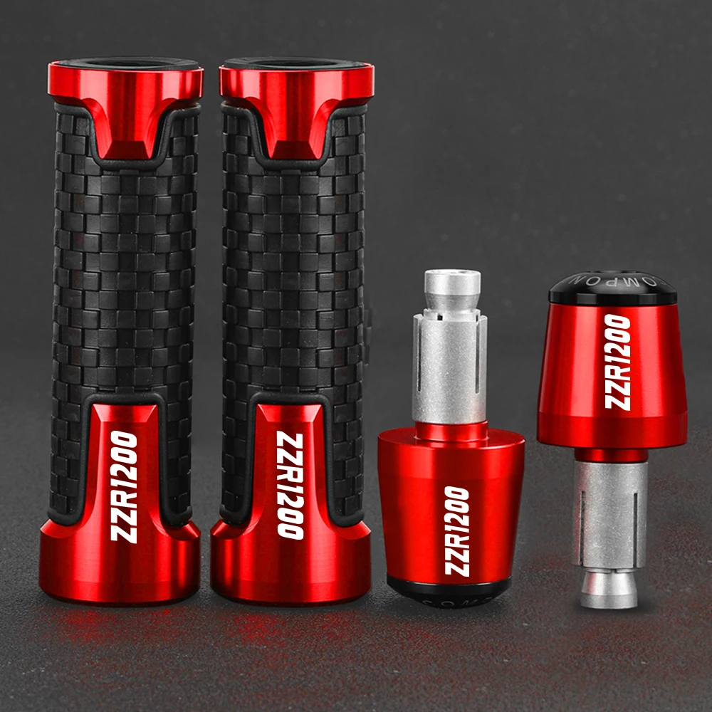 

CNC 22MM Motorcycle Handlebar Grips Handle Bar Cap End Plugs FOR Kawasaki ZZR1200 2002 2003 2004 2005 2006-2019 2007 2008 2009