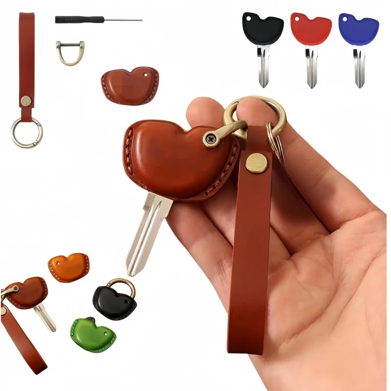 

Motorcycle Key Genuine Leather Case Fob Cove For Vespa GTS300 946 LX150 Fly 125 150 RA1 3vte Gts 200 300 Motorcycle Keychains