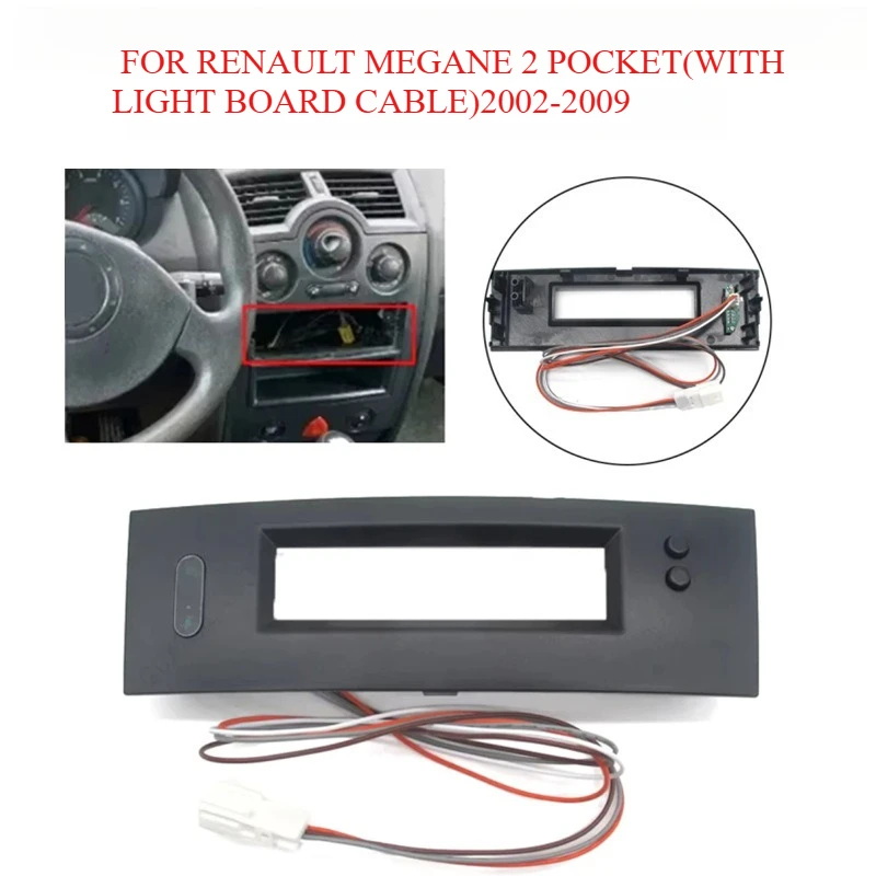 For Renault Megane 2 2002-2009 Lower Screen Frame Panel Car Radio Panel Player Audio Frame Dashboard Mount Kit Wholesale