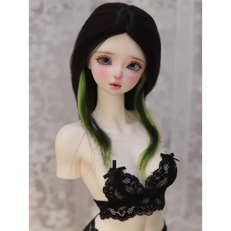 BJD 人形かつらロングヘア用 1/3 1/4 1/6 MSD MDD SD Yosd 人形ストレートヘアアクセサリーミルクファイバーかつら