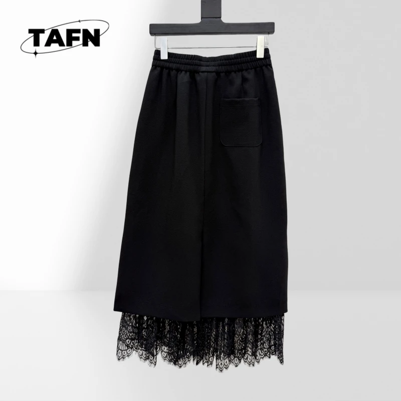 กระโปรงพื้นผิวขั้นสูงสวยงามเข้ากันกับกระโปรงผ้าขนสัตว์หรูหราสําหรับผู้หญิง – อบอุ่นและมีสไตล์สําหรับฤดูใบไม้ร่วงและฤดูหนาว 1302