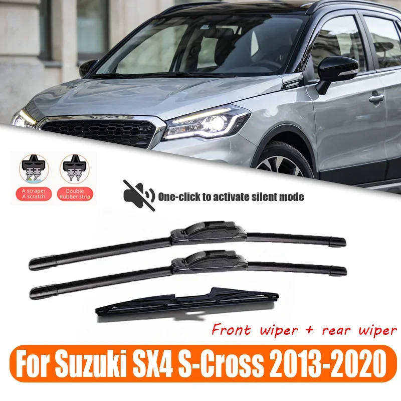 

26'+14'+10' for Suzuki SX4 S-Cross 2013-2020 2014 2015 2016 Front and rear wiper blades windshield windshield window brush