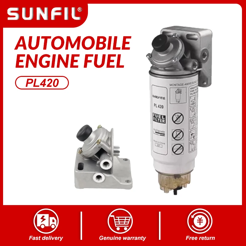 

Автомобильный двигатель топливный PL420 фильтр сепаратора дизельного двигателя FS19907 1433649 SOLARIS DAF MAN насос головки грузовика с основанием