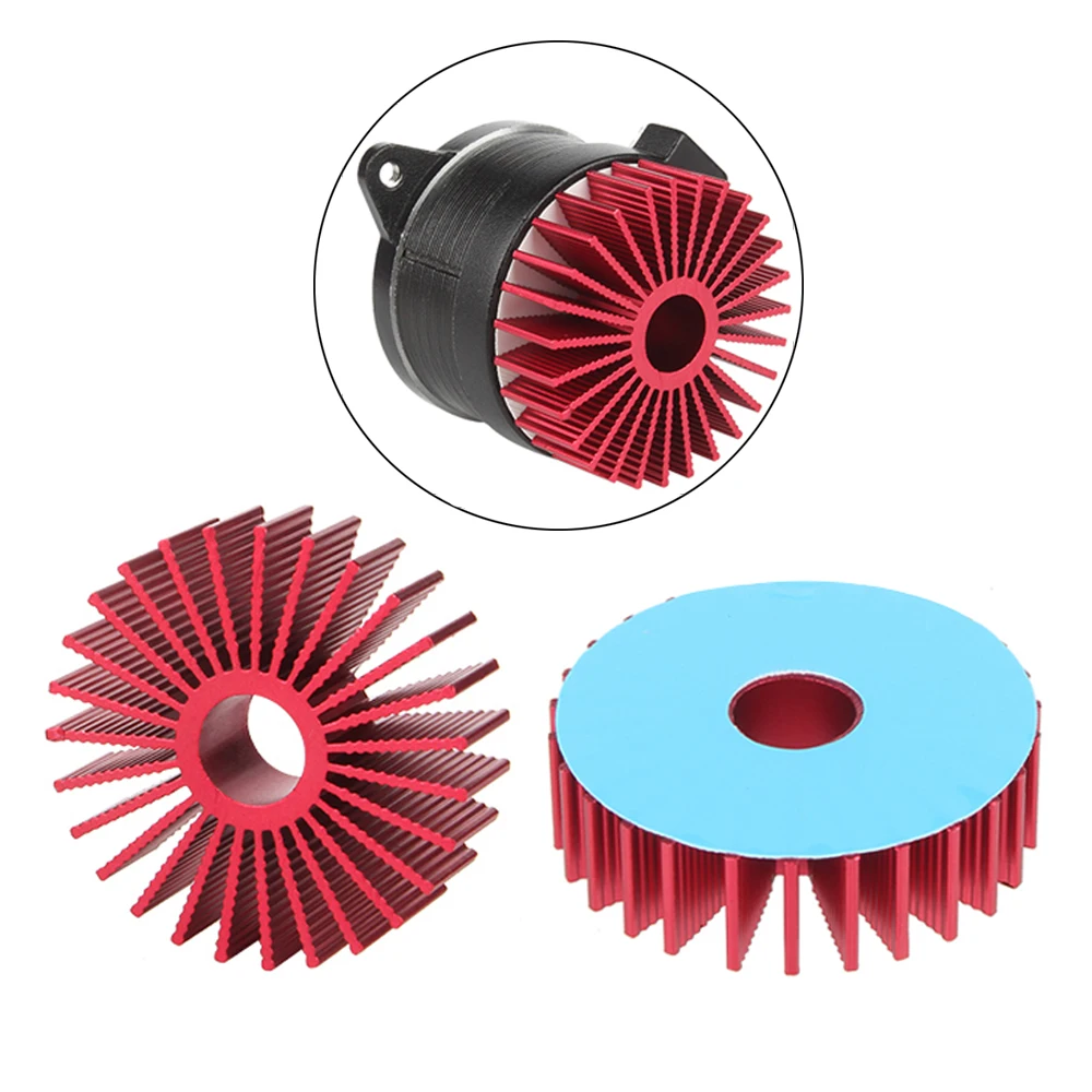 1-5PCS Heat Sink Red Radiator with Adhesive Backing For Round Stepper Motor 3D Printer Parts All-Metal Radiator 3D Printer Parts