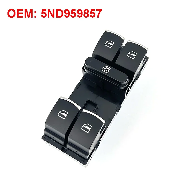 5ND959857 Power Window Master Switch Control Button for VW Jetta Tiguan Golf GTI MK5 MK6 Passat B6 CC Seat Leon MK2 5ND 959 857