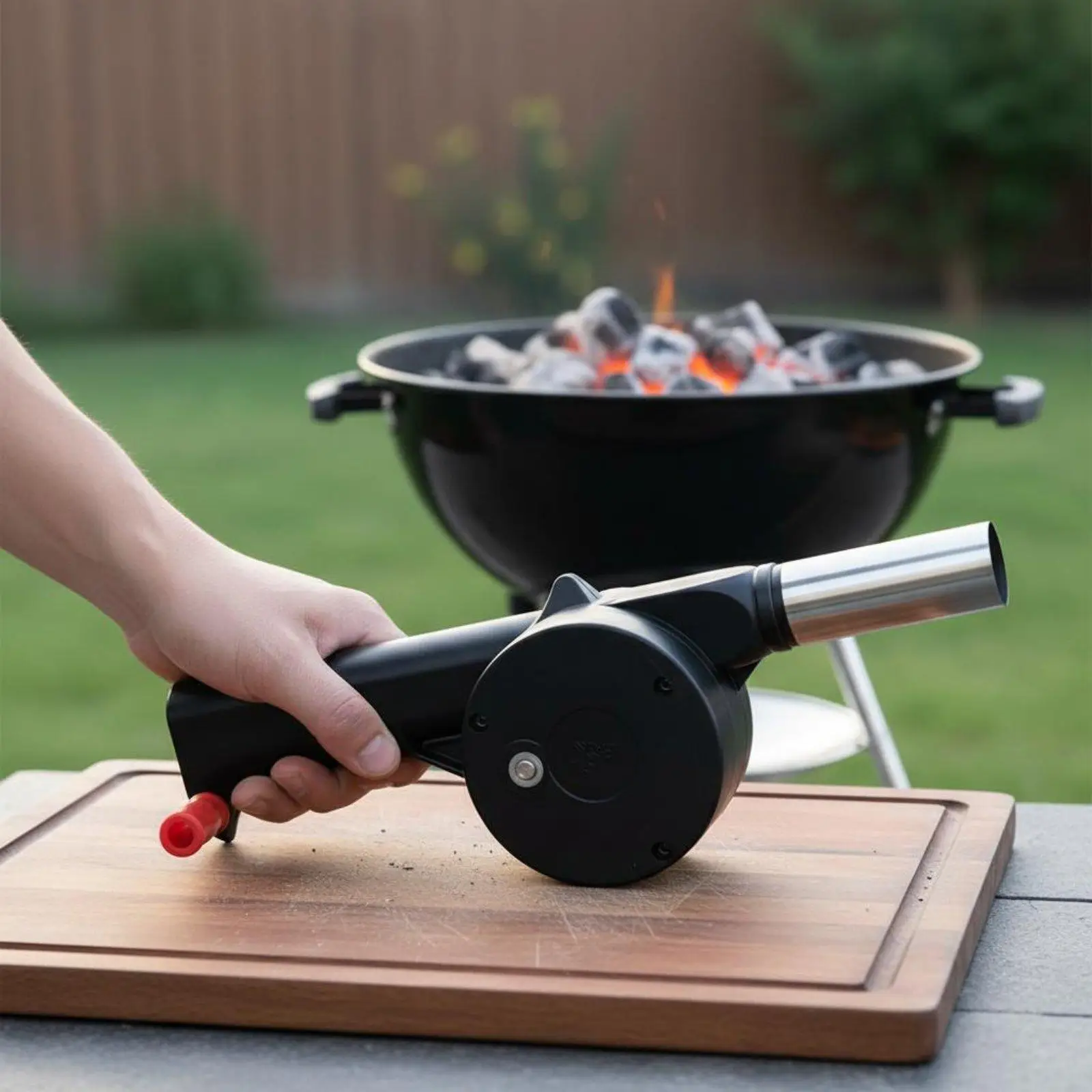 2-6pack Hand Crank Air Blower No Required Manual BBQ Fan Easy to