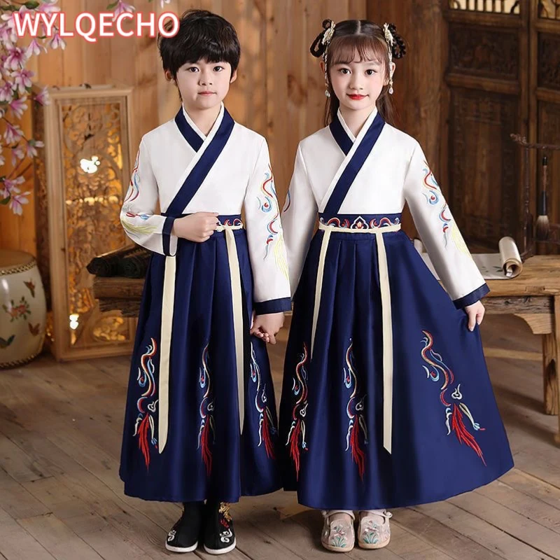 Boys Hanfu Stage Outfit Chinese Dress Baby Boy New Year Tang Suit Children Ancient Chinese Traditional Costume for Kids