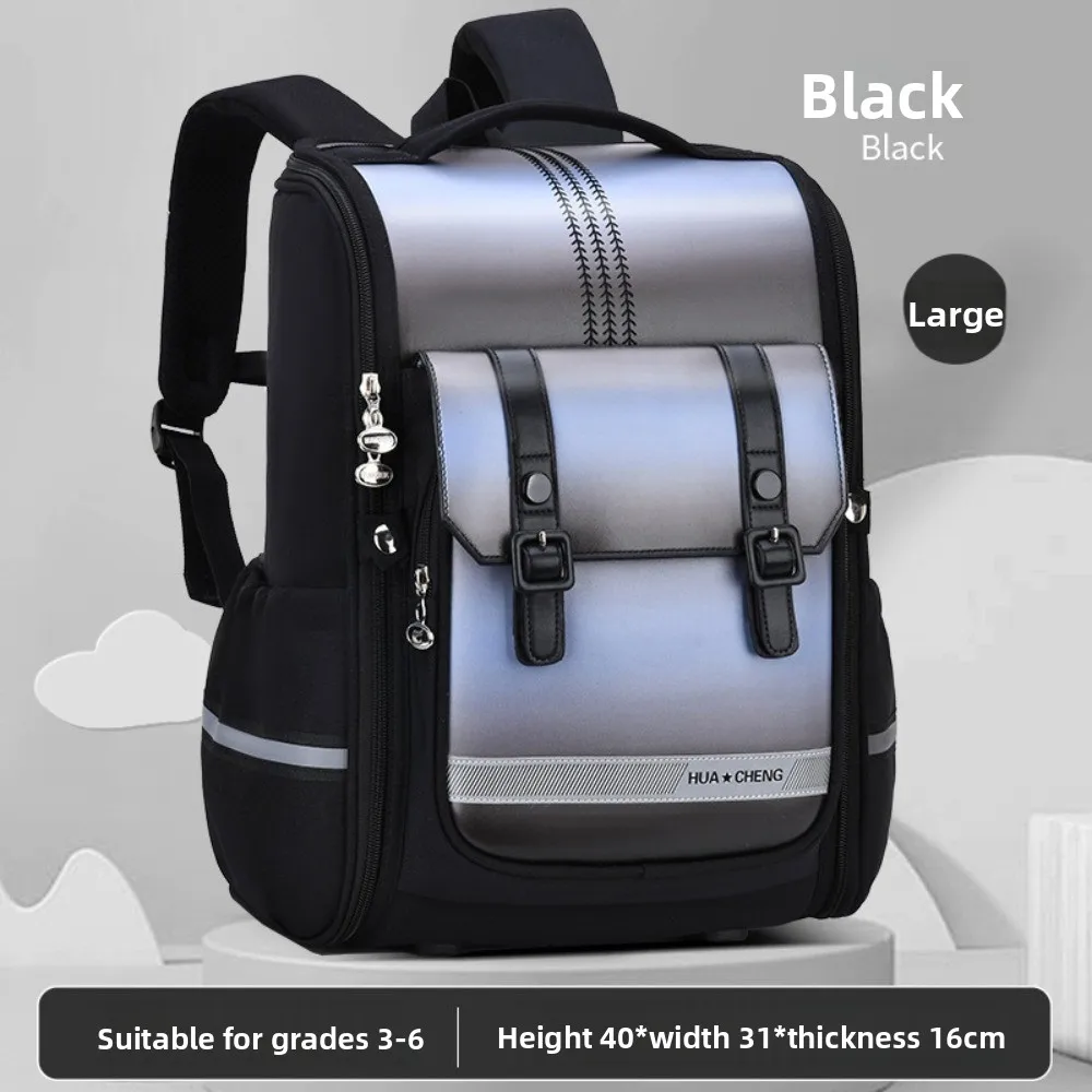 Stylish Large Capacity Students Backpack Spinal Protection British Style Backpack Waterproof Student School Bag Primary School