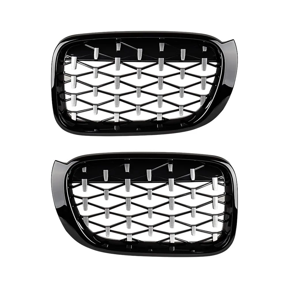 Chrome Diamonds Style Front Bumper Grilles For BMW X3 F25 X4 F26 2014-2018 Look Double Line Style Racing Grill