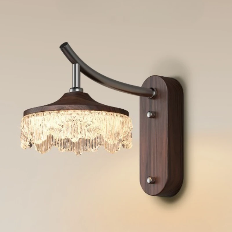 

Japanese Creative Crystal Acrylic Wall Lamps Bedroom Bedlight Premium Water Drop Shape Parlor Corridor Background Wall Lights