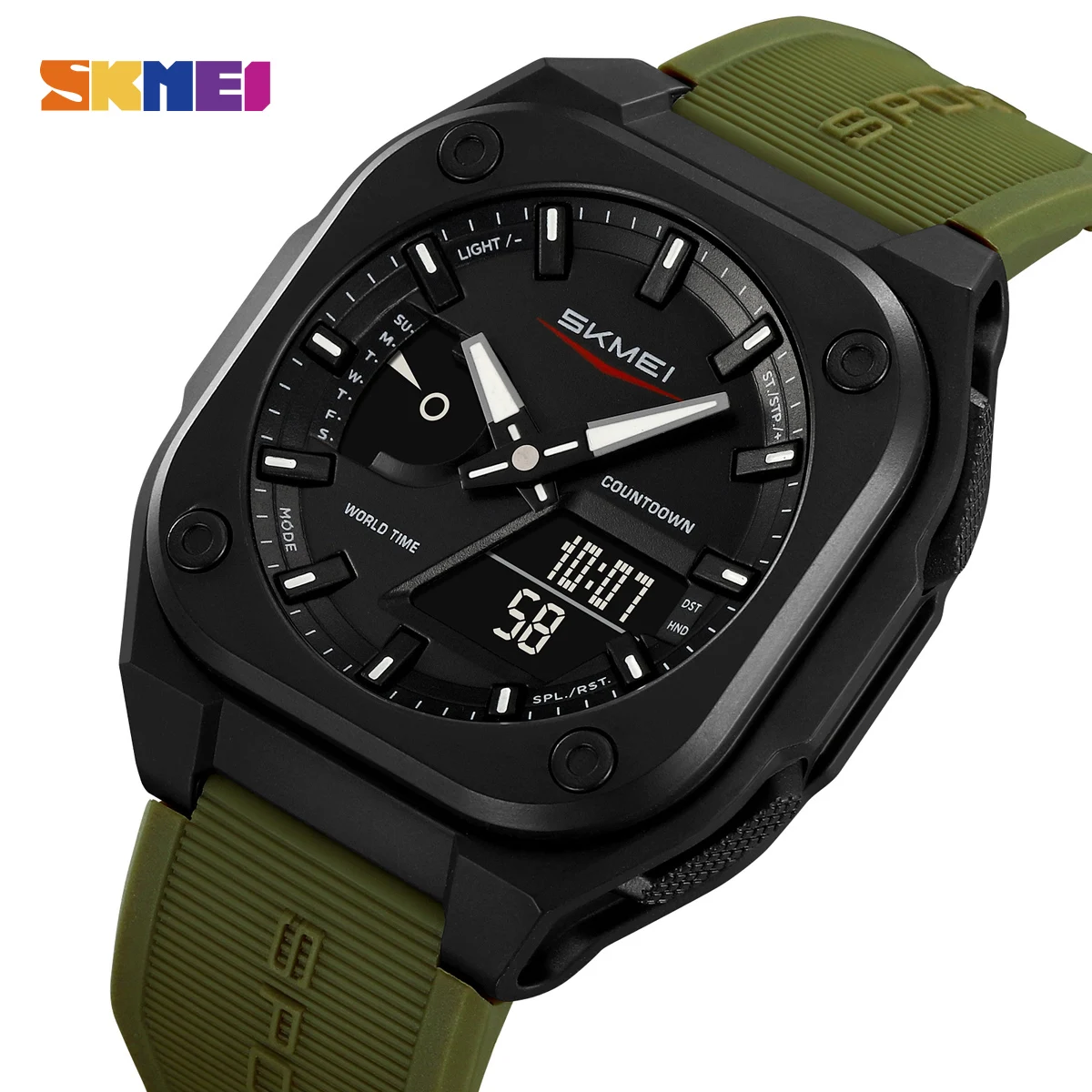 SKMEI Daylight Saving Time Quartz Watches For Mens Women Sports Digital Electronics Waterproof Wristwatches Relógios Masculino