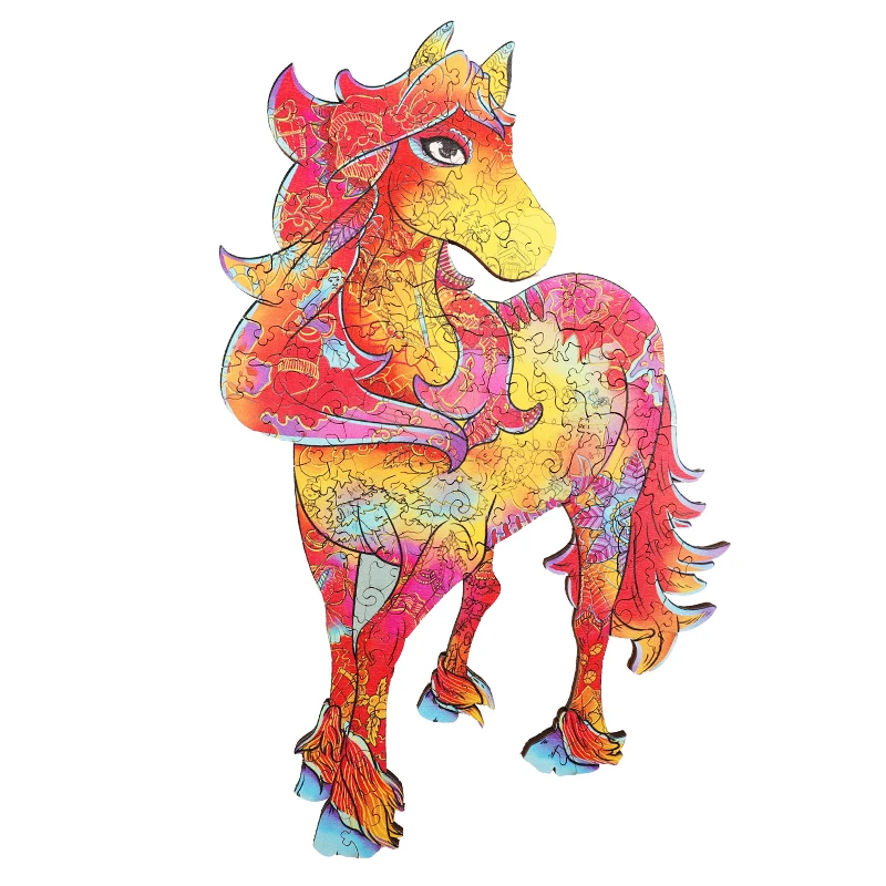 

A4 Wooden Animal Puzzle Rabbit Horse Puzzle Madera Beaver Grizzly Jigsaw Board Set For Baby Toys Adults Kids Gifts Puzzle