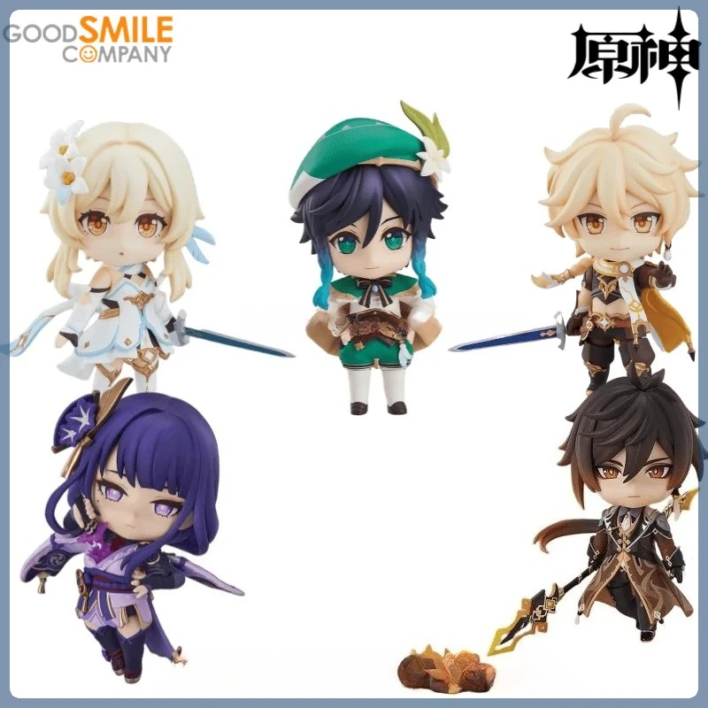 

Original Genuine Good Smile Nendoroid Genshin Impact GSC Traveler Aether Lumine Venti Figure Model Collection Toy Gift
