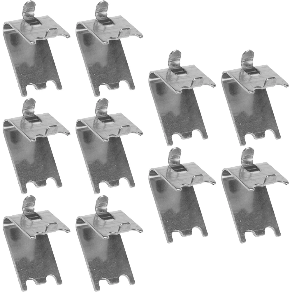 10 Pcs Freezer Shelf Buckle Rack Fridge Clip Stainless Steel Hooks Metal Cooler Brace Support Square Clips