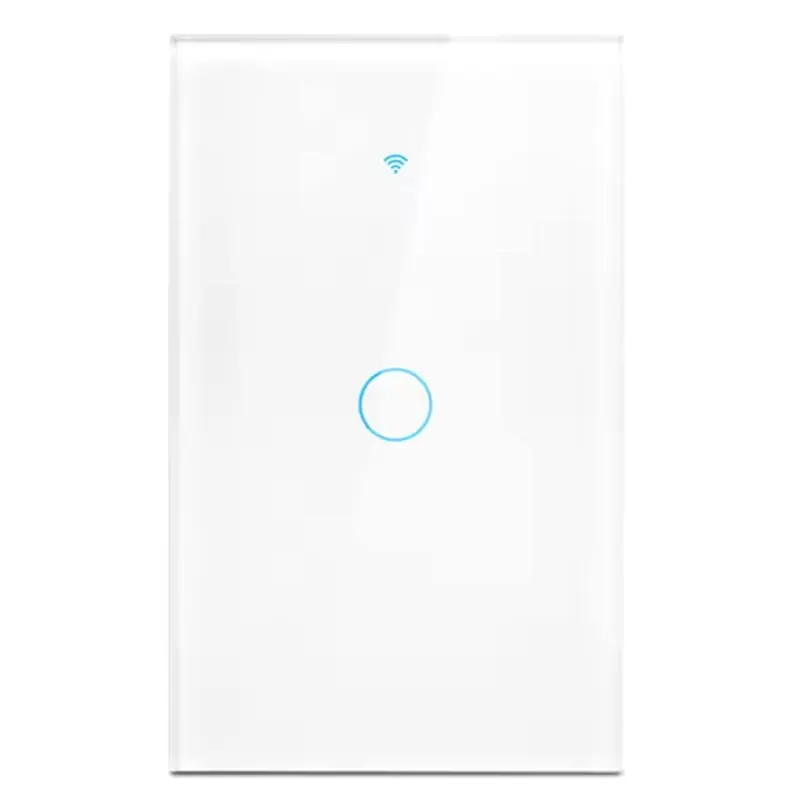 

Умный настенный выключатель A63K-Tuya Wifi с LED-подсветкой, RF433, 1-клавишный, без нейтрального провода, сенсорный, для Alexa и Google Home, американский стандарт.